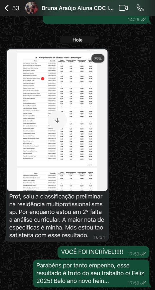 Depoimento de aluna do Cuidando da Carreira
