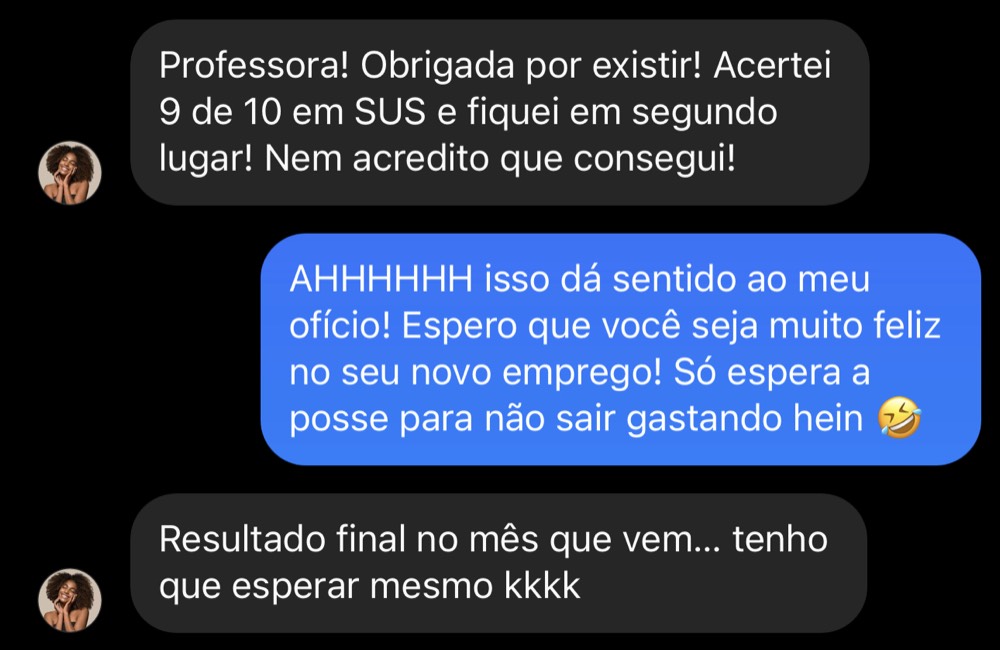 Depoimento de aluna do Cuidando da Carreira