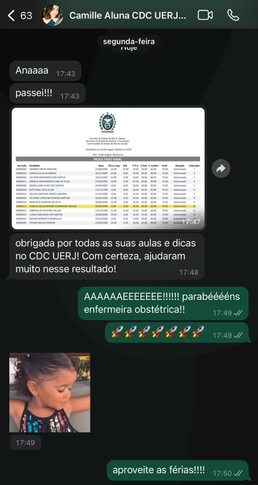 Depoimento de aluna do Cuidando da Carreira