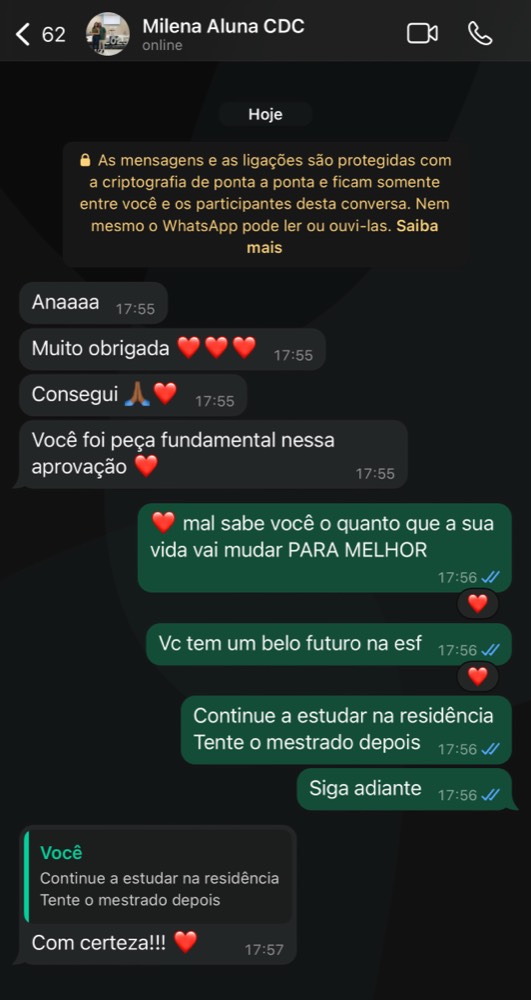 Depoimento de aluna do Cuidando da Carreira