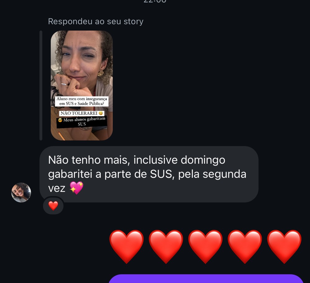 Depoimento de aluna do Cuidando da Carreira