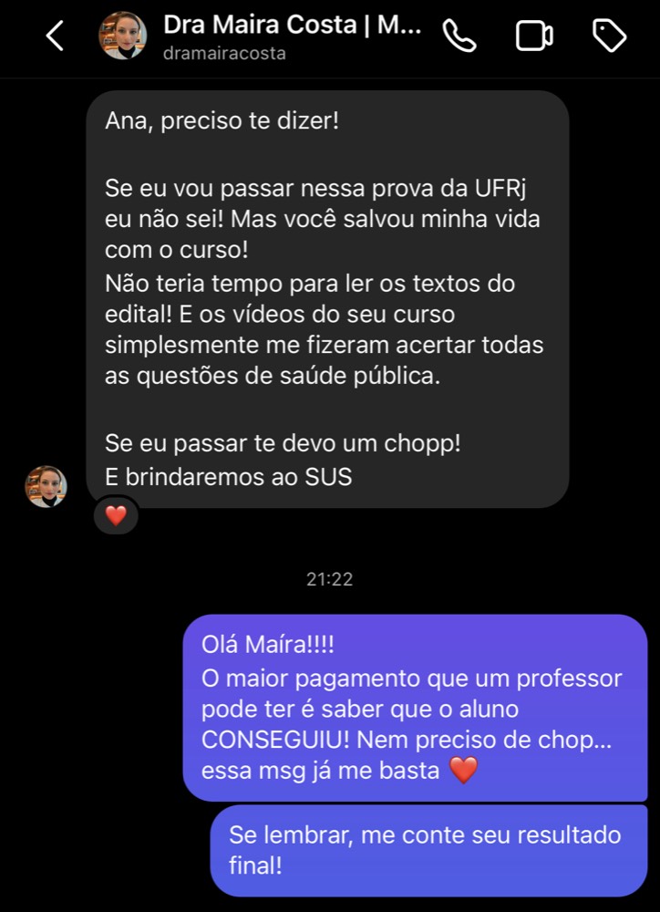 Depoimento de aluna do Cuidando da Carreira