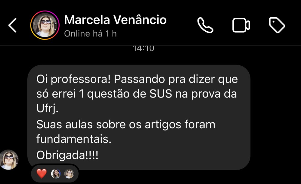Depoimento de aluna do Cuidando da Carreira