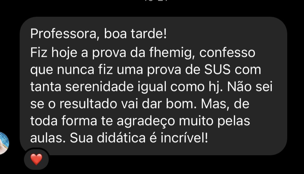Depoimento de aluna do Cuidando da Carreira
