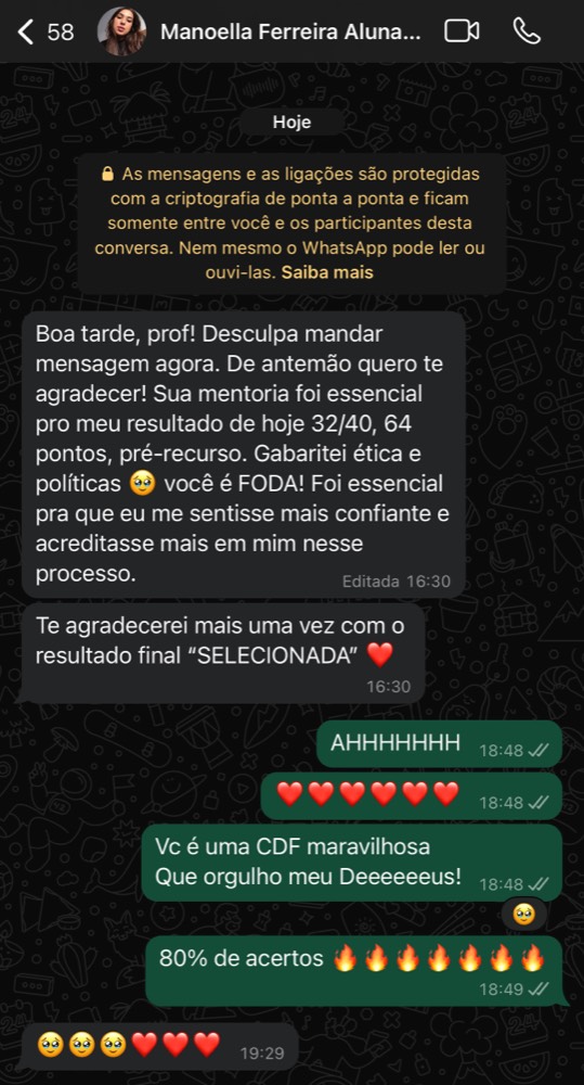 Depoimento de aluna do Cuidando da Carreira